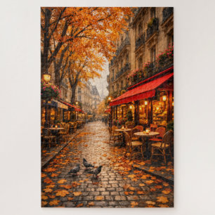 Calle del Café de Otoño en París – Rompecabezas Cá