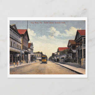 Calle Duval, Key West, Florida Tarjeta Postal Anti