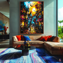 Calle Mágica – Arte Expresionista Fantástico