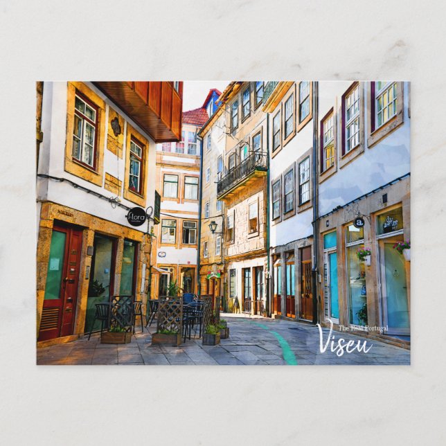 Calle Medieval- Viseu Portugal   Tarjeta postal (Anverso)