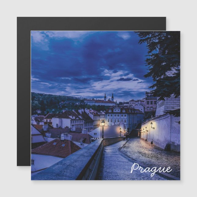 Calle nocturna de Praga (Anverso/Reverso)