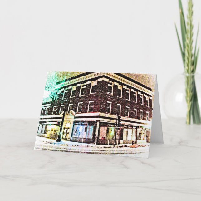 Calle principal de la tarjeta de Navidad (espacio (Anverso)