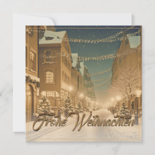 Calles céntricas nevadas en Navidad