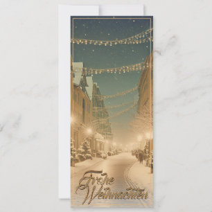 Calles céntricas nevadas en Navidad