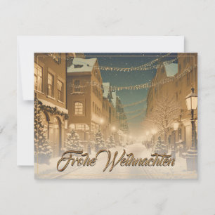 Calles céntricas nevadas en Navidad