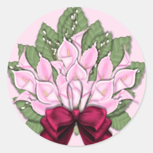 Calli Lillies Bodas Pegatinas (Anverso)