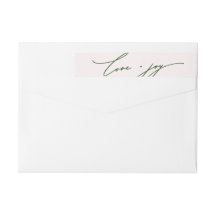 Calligrafía de amor y alegría Dirección de retorno