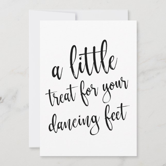 Calligrafía de zapatos de baile Rótulo Boda asequi (Anverso)