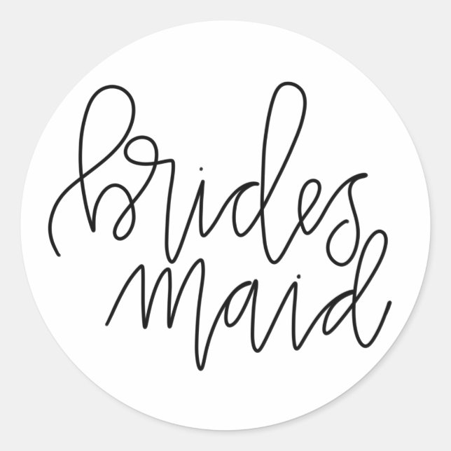Calligraphy Brides Pegatinas Maid (Anverso)