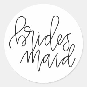Calligraphy Brides Pegatinas Maid