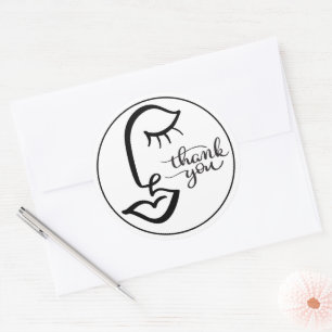 Calligraphy Face Gracias Pegatina