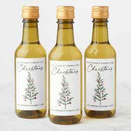 Calligraphy Ink Watercolor Árbol de Navidad Mini