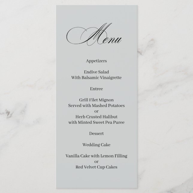 Calligraphy Menu (Anverso)