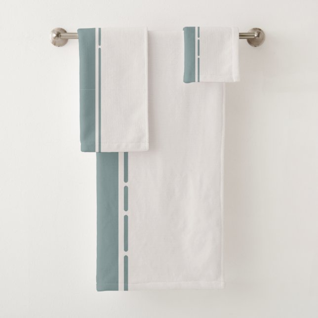 Calm Neutral Stripes – Minimal Spa Towel Set (In situ)