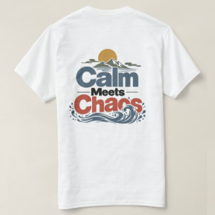 Calma Enfrenta Caos   Camiseta de Humor de la Natu