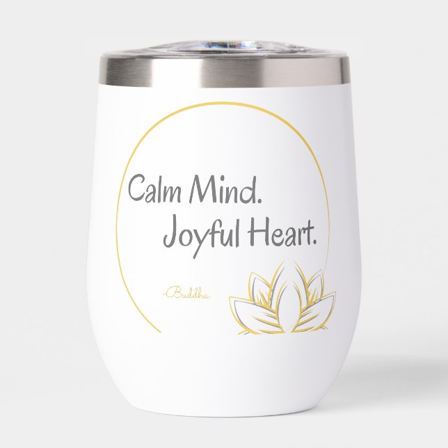 Calma Mind Joyful Heart Buddha Cita (Frente)