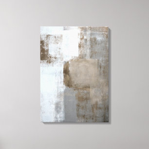 "Calma y" gris neutral y arte abstracto de Brown