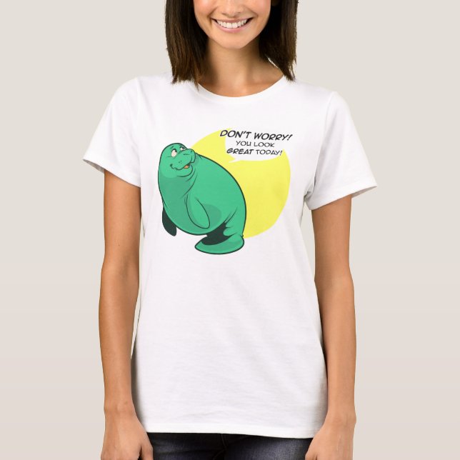 Calmando a la camiseta Manatee [mujer] (Anverso)
