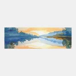 Calming Sunset on the Lake Minimalist Runner Rug