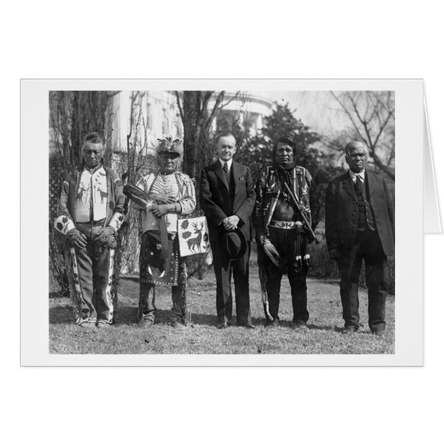 Calvin Coolidge con los indios de Osage (Anverso (Horizontal))