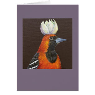 Calvin la tarjeta encapuchada del oriole