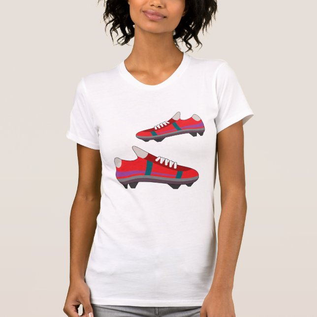 Calzado de fútbol camiseta para mujeres (Anverso)
