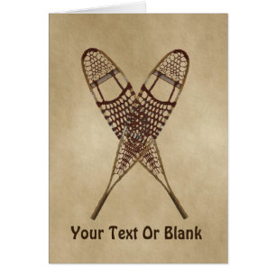 Calzado De Nieve En Papel Antiguo