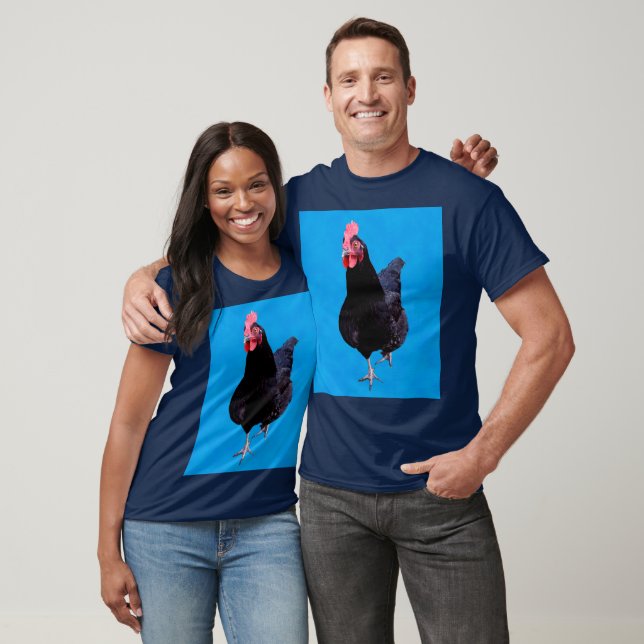 Calzado de pollo azul, camiseta (Unisexo)