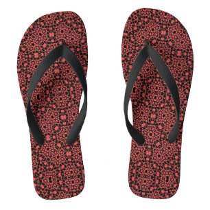 Calzado geométrico rojo sandalias de verano