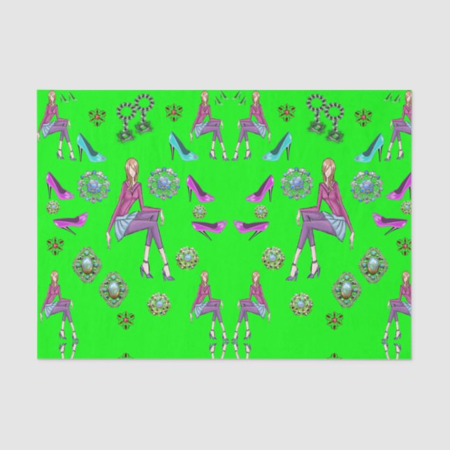 Calzado para adolescentes de papel de tejido decor (Anverso)