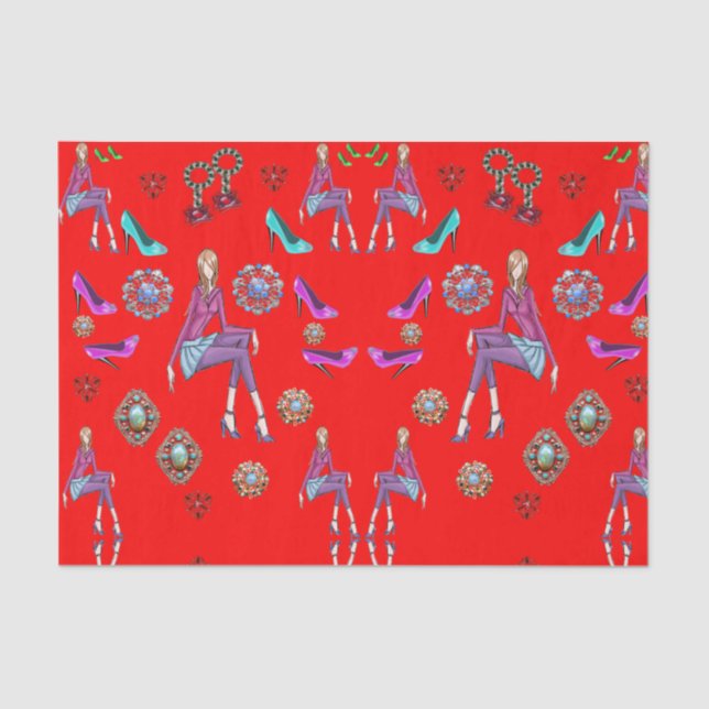 Calzado para adolescentes de papel de tejido decor (Anverso)