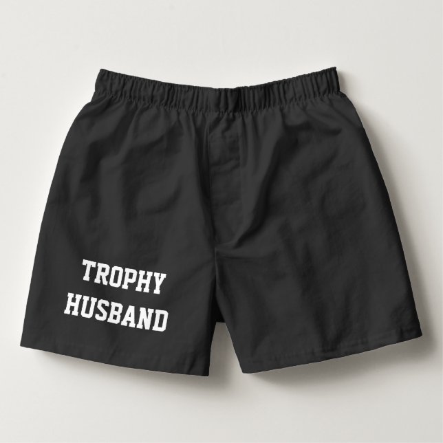 Calzoncillos TROPHY HUSBAND graciosos pantalones cortos de boxe (Anverso)