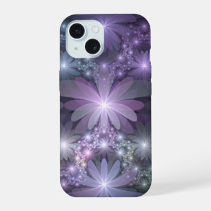 Cama de flores arte fractal abstracto brillante de