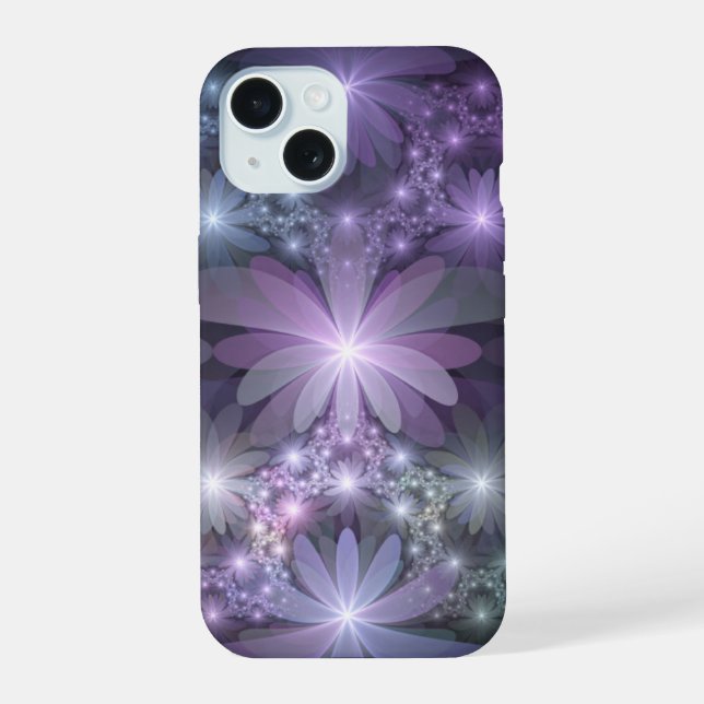 Cama de flores arte fractal abstracto brillante de (Reverso )