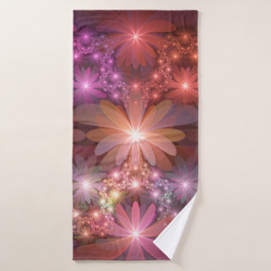 Cama De Flores Coloridas Brillantes Resumen Arte F