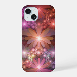 Cama de flores colorido arte fractal abstracto bri