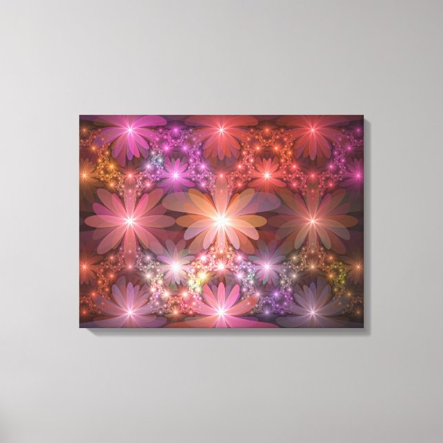 Cama De Flores Colorido Brillante Arte Fractal Abs (Anverso)