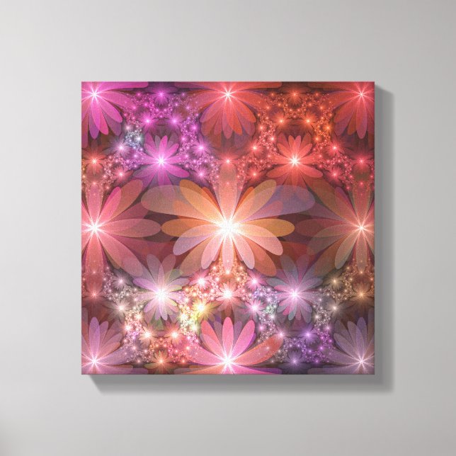 Cama De Flores Colorido Brillante Arte Fractal Abs (Anverso)