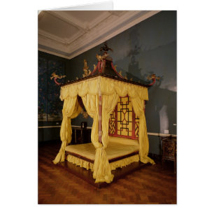 Cama de la cama imperial, en el estilo chino,