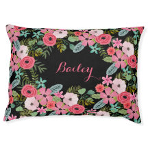 Cama de perro personalizada Floral mascota cama Pe