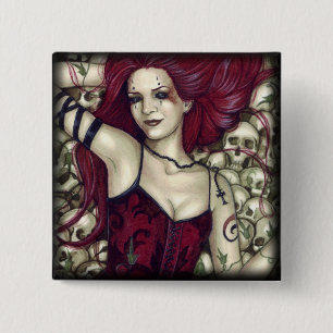 Cama del botón de los cráneos