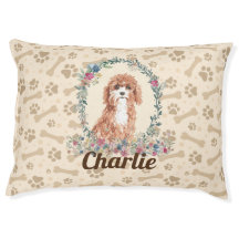 Cavapoo Perro Paw Print & Dog Bone Cute 
