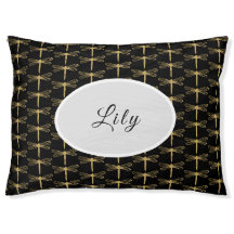 Dragonflies de oro en negro personalizado