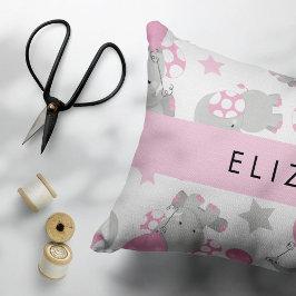 Cama Para Mascotas Patrón De Elefantes, Elefantes Cutos, Tu Nombre