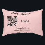 Cama Para Mascotas Pink simple baby ducha q r código añadir el texto<br><div class="desc">Diseñado para la ducha para bebés</div>