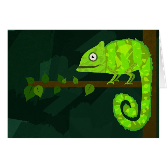 Camaleón lindo verde (Anverso (Horizontal))