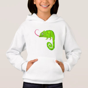 Camaleón lindo verde