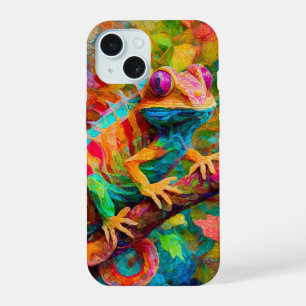 Camaleón Neon Charlie, Collage de Selva Textil