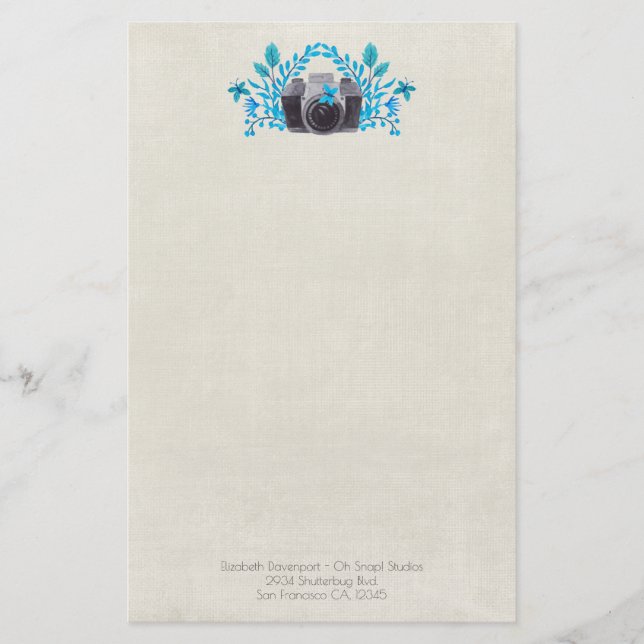 Cámara Con Hojas Azules De Azure Y Mariposas (Anverso)