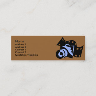 Cámara con las tarjetas del perfil del diseño de